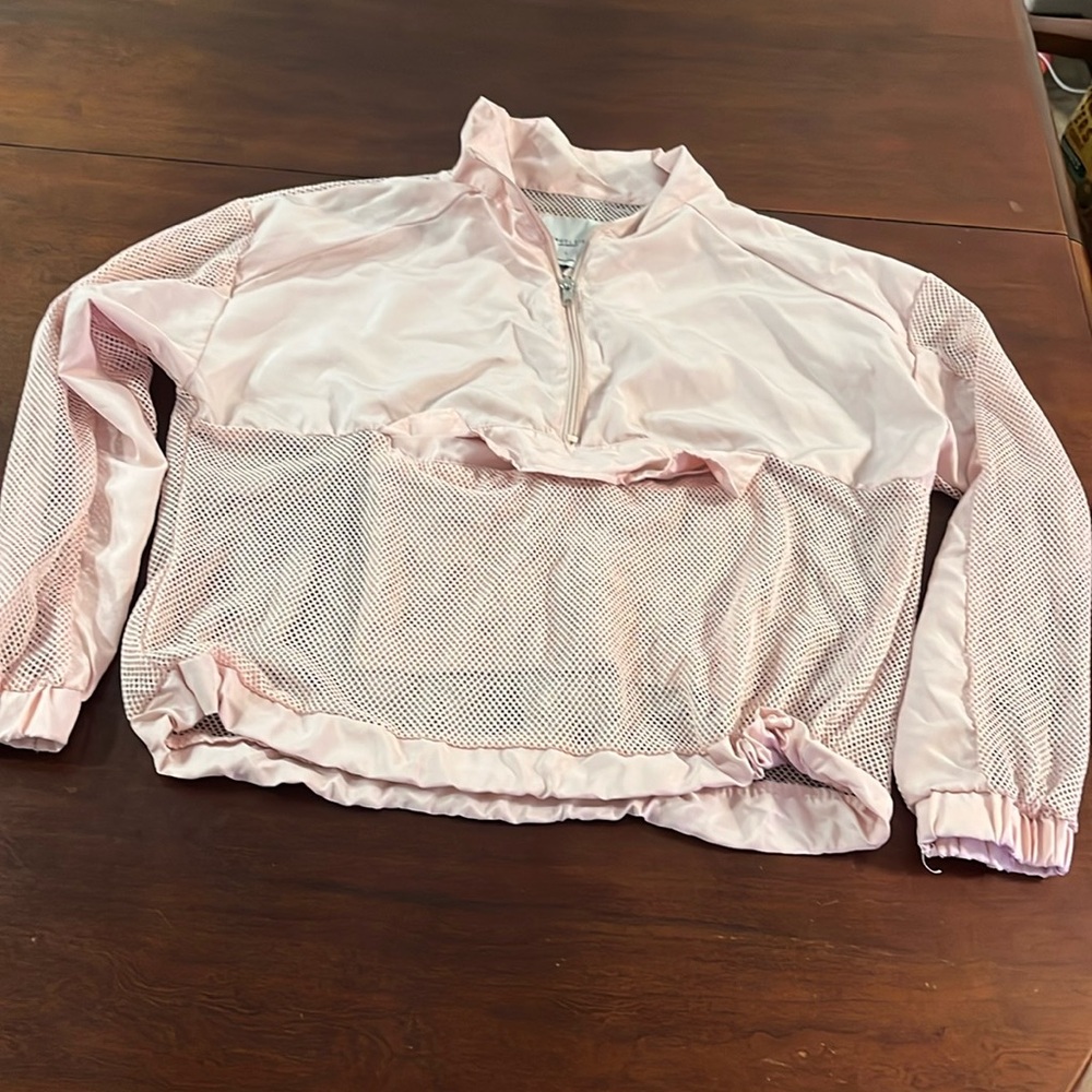 Angel Kiss Los Angeles Light Pink Mesh Bomber Jacket Size L